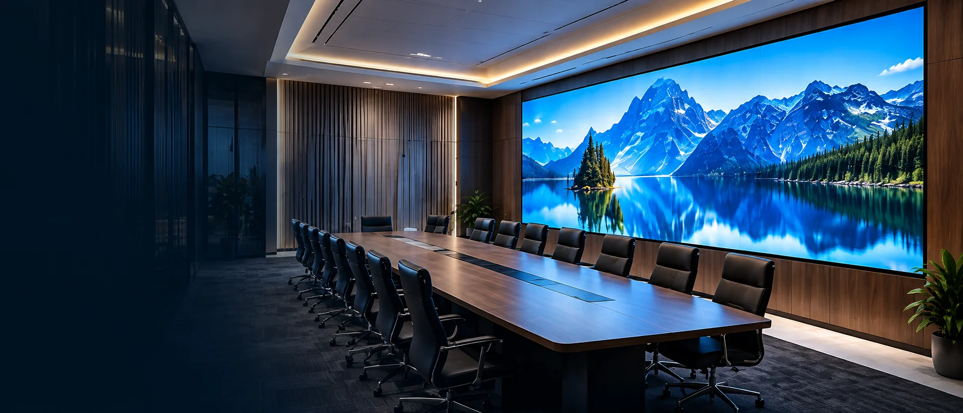SVC LED display installed in a premium conference room